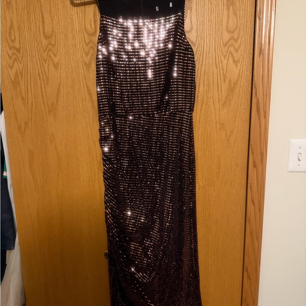 Black Sequin Gown